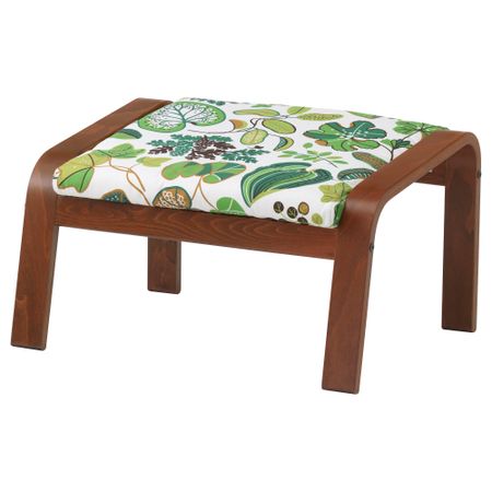 Табурет для ног ПОЭНГ, классический коричневый, Симмарп зеленый