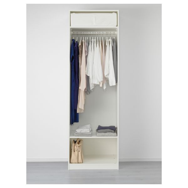 Гардероб ПАКС, белый, Танем Викедаль (75x60x236 см) - схема-чертеж с размерами