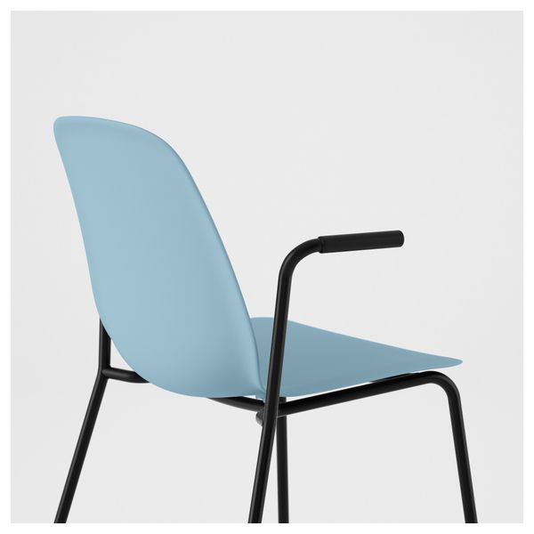 Легкое кресло ЛЕЙФ-АРНЕ, голубой, Дитмар черный - схема-чертеж с размерами