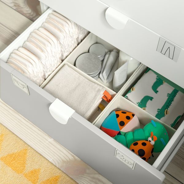 Гардероб, белый серый/с 4 ящиками 60x42x181 см IKEA SMÅSTAD СМОСТАД / OPPHUS ОПХУС 694.263.74 - фото 6