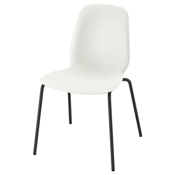 Стул, белый/Брур-Инге черный IKEA LEIFARNE ЛЕЙФ-АРНЕ 192.272.73 - фото 1
