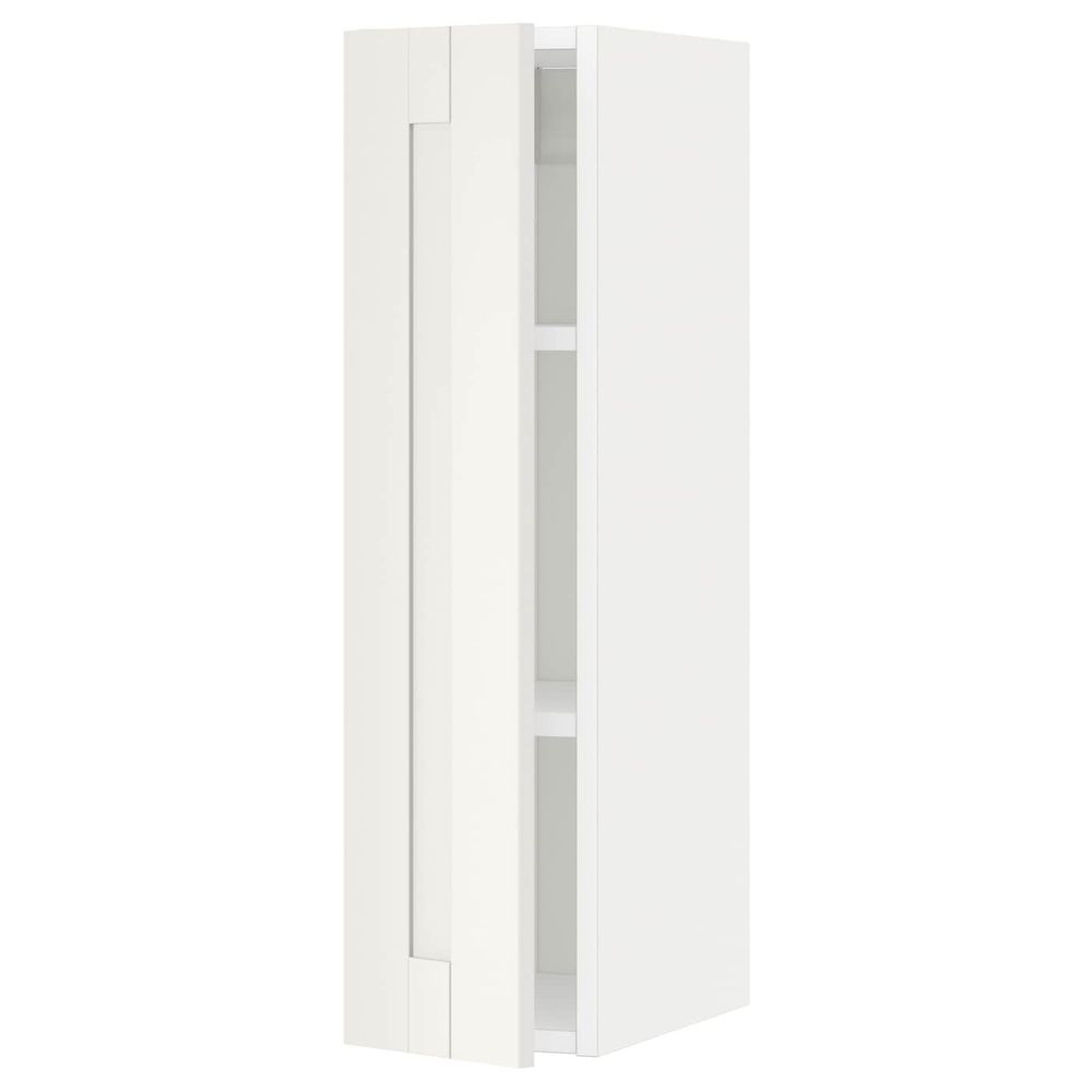 Шкаф навесной с полкой, белый/Сэведаль белый 20x80 см IKEA METOD МЕТОД 992.229.45 - схема-чертеж с размерами