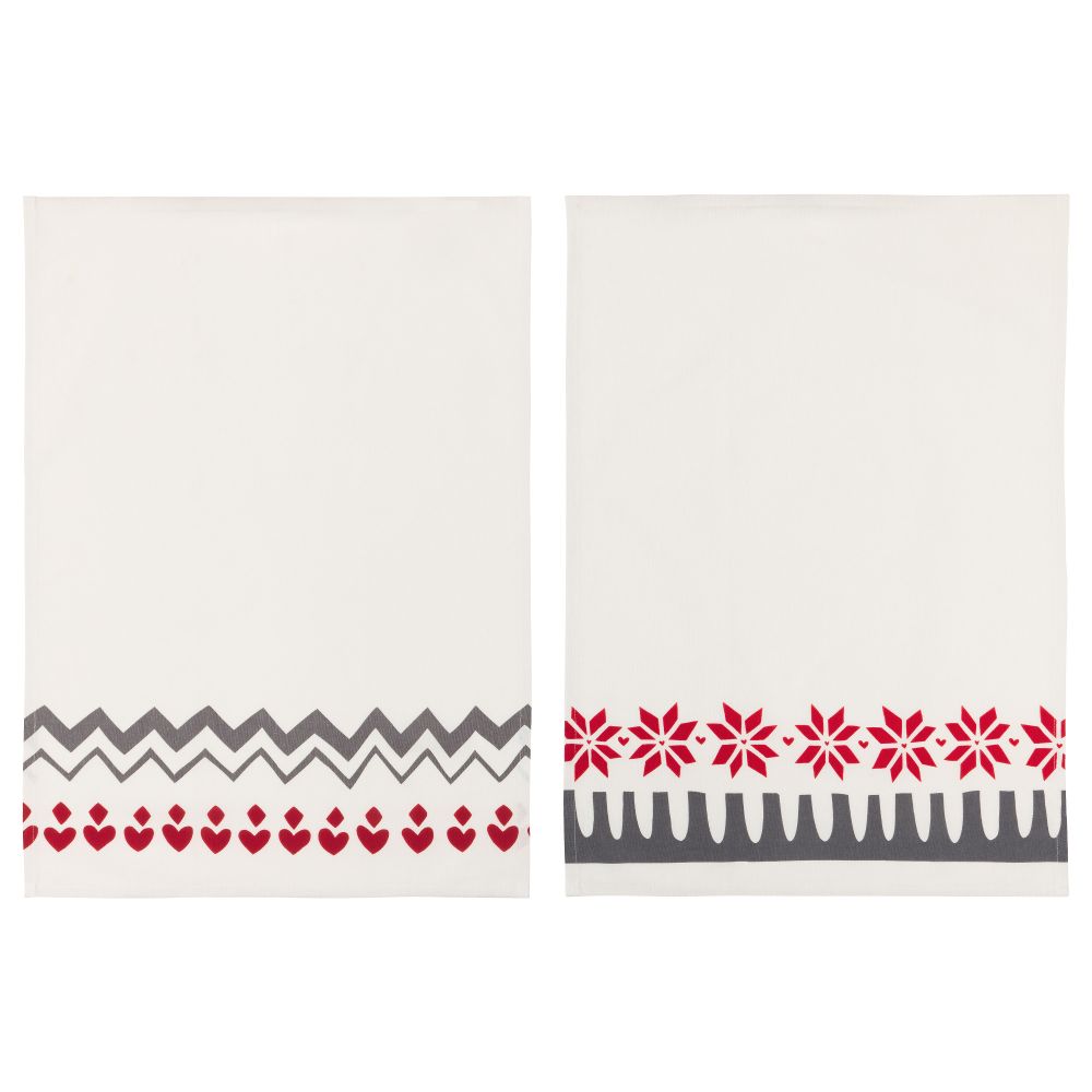 Полотенце кухонное ВИНТЕР 2017, красный, белый (50x70 см) - фото 1