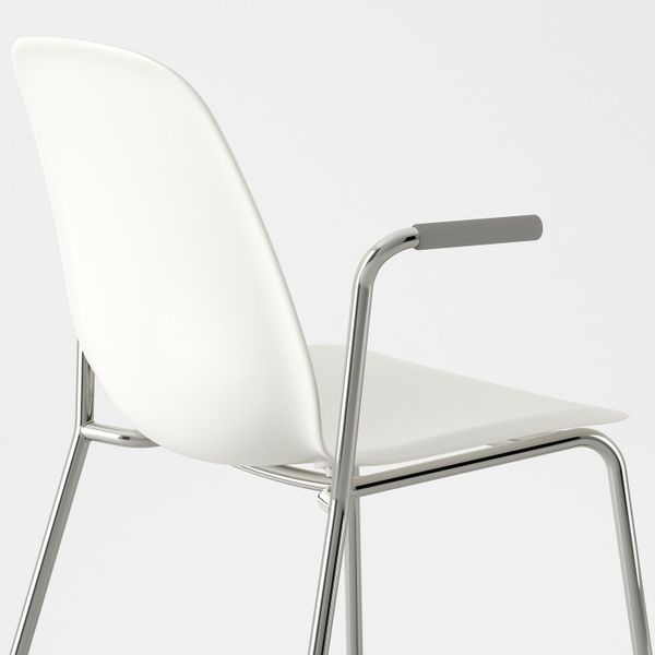 Стул, белый/Дитмар хромированный IKEA LEIFARNE ЛЕЙФ-АРНЕ 192.271.69 - фото 7