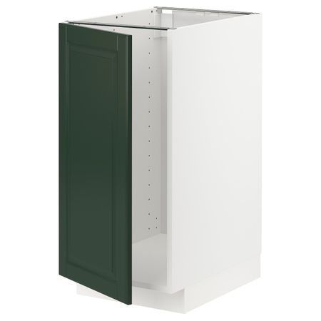 Напольный шкаф под мойку, сорт мусора, белый/Будбин темно-зеленый 40x60 см IKEA METOD МЕТОД 794.465.45