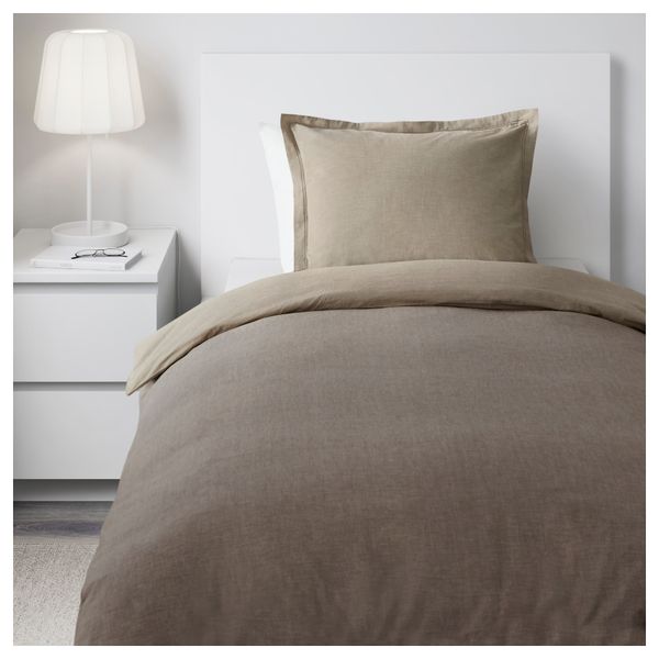Пододеяльник и 1 наволочка МАЛУ, светло-коричневый (150x200/50x70 см) - фото 3