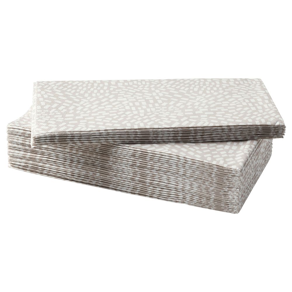 Салфетка бумажная СОММАР 2018, бежевый, белый (38x38 см) - фото 1