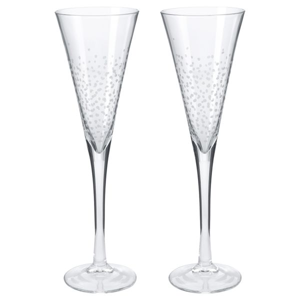 Бокал для шампанского ВИНТЕР 2015, стекло, с рисунком (18 сл) - фото 1