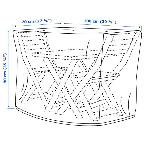 Чехол для мебели, черный 100x70 см IKEA ТОСТЕРО 203.762.57 - фото 7