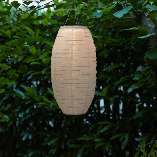 Подвесная светодиодная лампа, для сада/овал белый 60 см IKEA СОЛВИДЕН 104.516.81 - фото 3