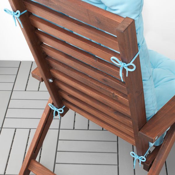 Подушка на садовую мебель, голубой 116x45 см IKEA KUDDARNA КУДДАРНА 504.111.36 - схема-чертеж с размерами