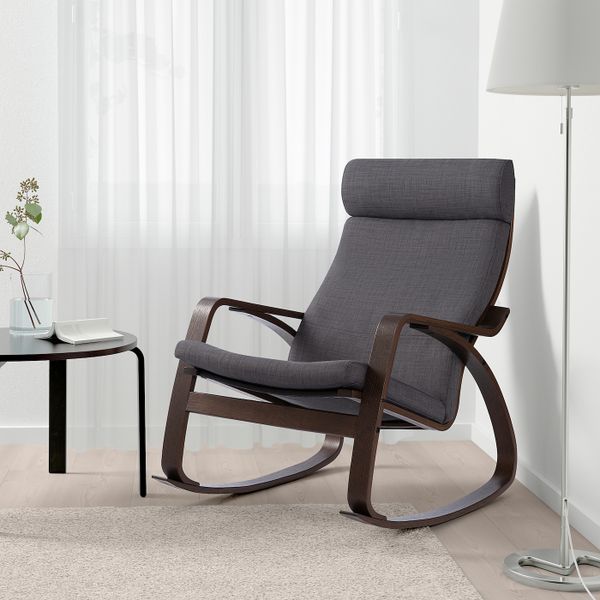 Кресло-качалка, коричневый/Шифтебу темно-серый IKEA POÄNG ПОЭНГ 193.987.93 - фото 2