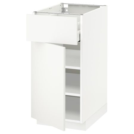 Напольный шкаф с ящиком/дверью, белый/Хэггеби белый 40x60 см IKEA METOD МЕТОД / MAXIMERA МАКСИМЕРА 092.314.02