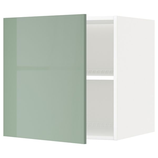 Верхний шкаф на холодильник/морозильн, белый, Калларп светло-зеленый, 60x60 см IKEA МЕТОД 592.249.94 - схема-чертеж с размерами