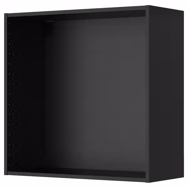 METOD Каркас навесного шкафа - черно-серый 80x37x80 см - схема-чертеж с размерами