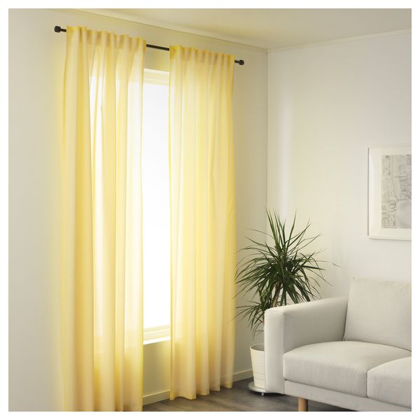 Гардины, 1 пара ВИВАН, желтый (145x300 см) - фото 4