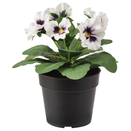 Искусственное растение в горшке, для дома, улицы Фиалка/белый 9 см IKEA ФЕЙКА 004.523.94