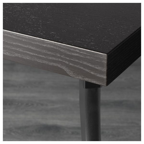 Стол ТОРНЛИДЕН / ЛАЛЛЕ, черно-коричневый, черный (120x60 см) - схема-чертеж с размерами