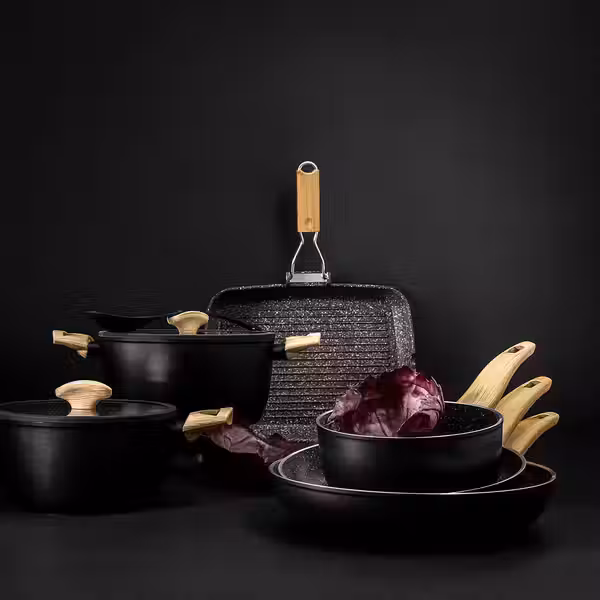 HUSKNUT Кастрюля с крышкой - антипригарное покрытие чёрный 2.7 л - фото 8