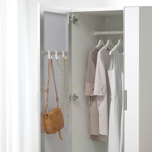 Дверца с петлями, зеркальное стекло 40x120 см IKEA STRAUMEN СТРАУМЕН 194.162.78 - схема-чертеж с размерами