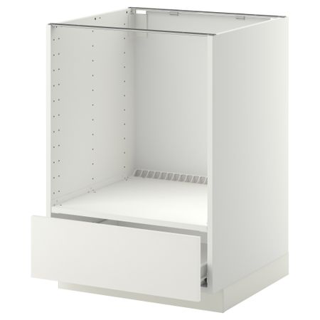 Напольный шкаф для духовки, с ящиком МЕТОД / ФОРВАРА, белый, Хэггеби белый (60x60 см)