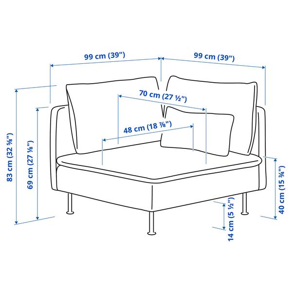 IKEA, дополнительный ракурс - схема-чертеж с размерами