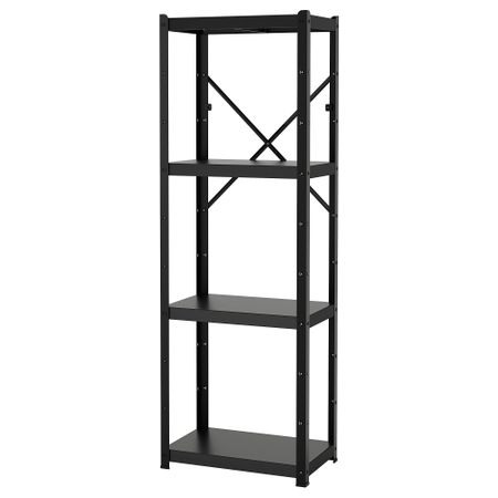 Стеллаж, черный, 65x40x190 см IKEA BRORINGE БРУР-ИНГЕ 894.717.56