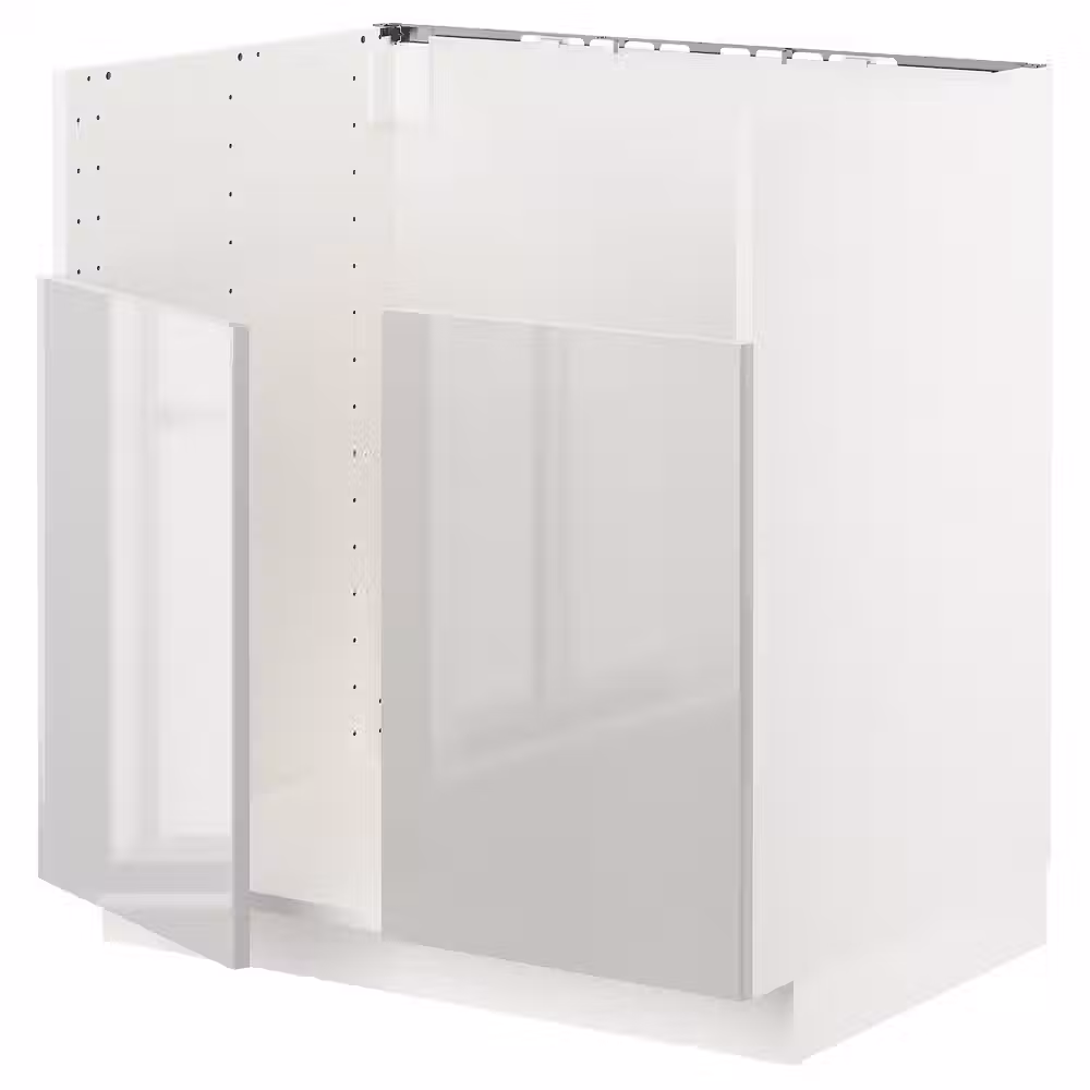 METOD Шкаф для мойки ТАЛЛШЁН - белый/Ringhult светло-серый 80x60 см - фото 1