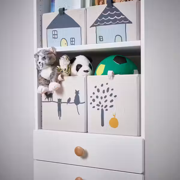 BARNDRÖM Коробка - бежевый 26x37x26 см - фото 4