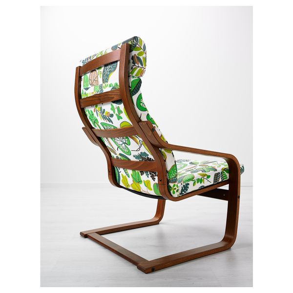 Кресло ПОЭНГ, классический коричневый, Симмарп зеленый - фото 3