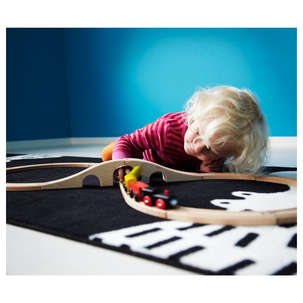 Железная дорога, набор, 20 предмета ЛИЛЛАБУ, разноцветный - схема-чертеж с размерами