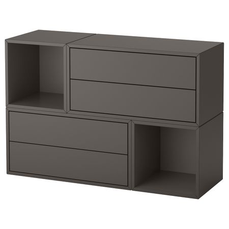 Комбинация настенных шкафов, темно-серый 105x35x70 см IKEA EKET ЭКЕТ 393.264.94