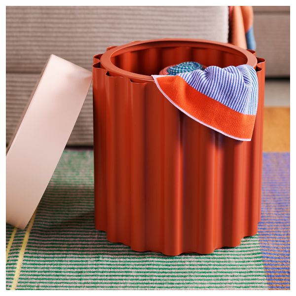 Придиванный столик, 37x37 см, красно-коричневый, розовый IKEA TESAMMANS 505.626.63 - фото 4