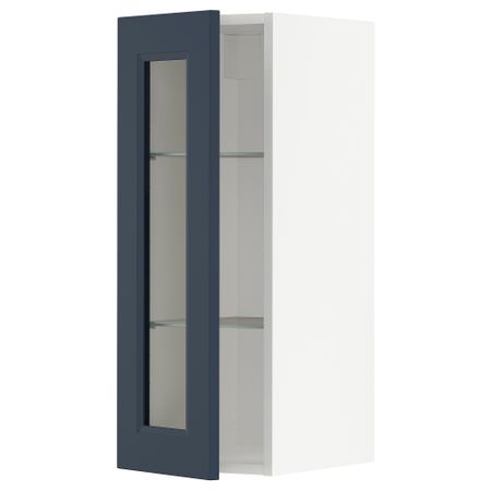 Навесной шкаф, полки, стеклянная дверца IKEA METOD МЕТОД 694.605.13