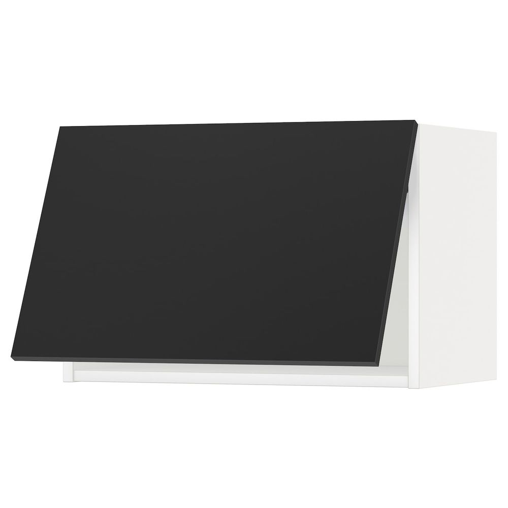 Навесной горизонтальный шкаф, белый/Юдевалла антрацит 60x40 см IKEA METOD МЕТОД 193.938.80 - схема-чертеж с размерами