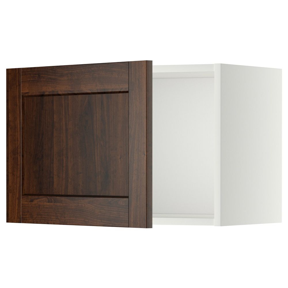 Навесной шкаф, белый/Эдсерум коричневый 60x40 см IKEA METOD МЕТОД 294.449.97 - фото 1