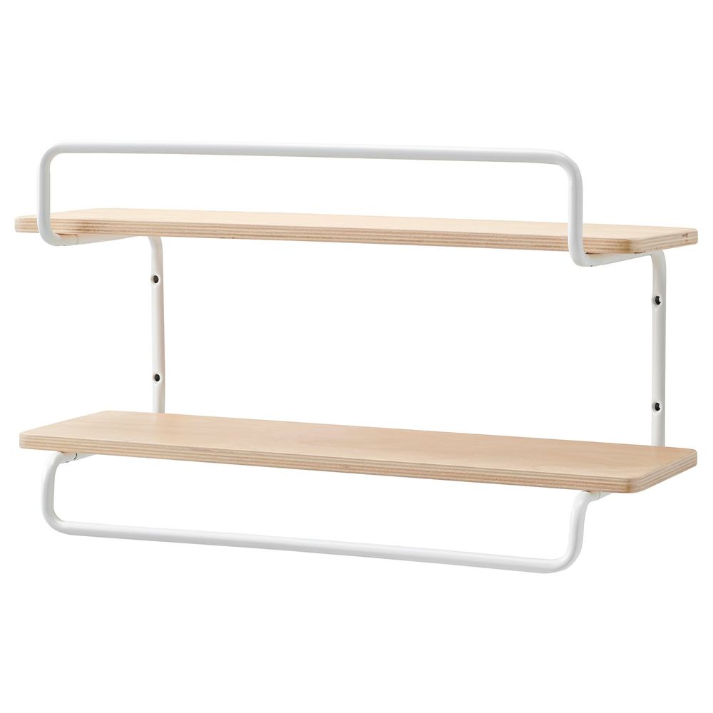 Навесная полка, белый, береза 50x30 см IKEA SPORTSLIG СПОРТСЛИГ 805.042.33 - фото 1
