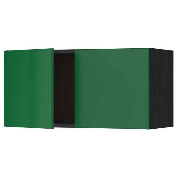 Навесной шкаф с 2 дверями МЕТОД, черный, Флэди зеленый (80x40 см) - схема-чертеж с размерами