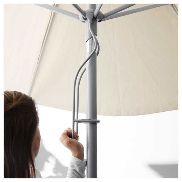 Зонт от солнца с опорой КАРЛСЭ / ЛОКО, наклонный бежевый, серый - фото 3