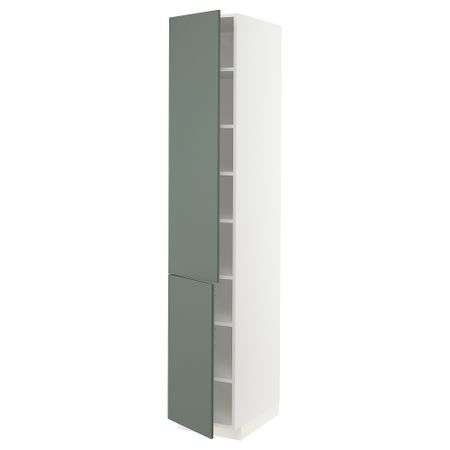 Высокий шкаф с полками, 2 дверцы IKEA METOD МЕТОД 494.592.14
