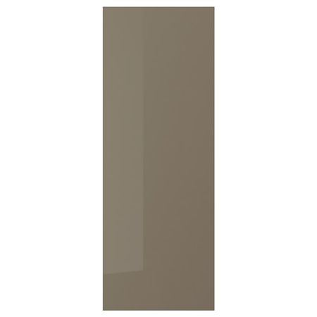 VOXTORP Накладная панель - глянцевый темный серо-коричневый 39x106 см