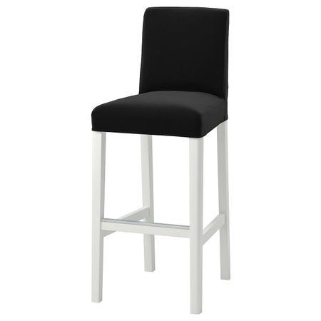 Стул барный, белый/Дьюпарп темно-серый 75 см IKEA BERGMUND БЕРГМУНД 493.997.72