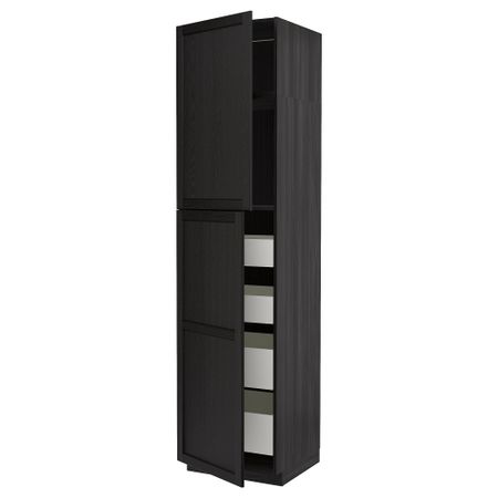 Высокий шкаф, 2 дверцы, 4 ящика, 60x60x240 cm IKEA METOD МЕТОД, MAXIMERA МАКСИМЕРА 294.618.35