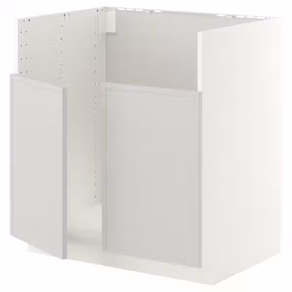 METOD Шкаф для мойки ТАЛЛШЁН - белый/Aspudden светло-серый 80x60 см - фото 1