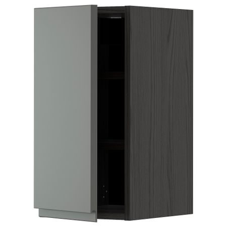 Навесной шкаф с полками, черный, Voxtorp темно-серый, 30x60 см IKEA METOD МЕТОД 094.600.16
