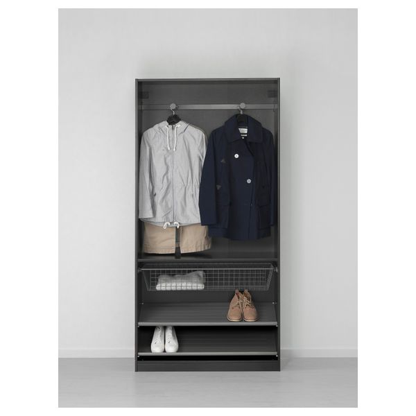 Гардероб ПАКС, черно-коричневый, Вольда черно-коричневый - схема-чертеж с размерами