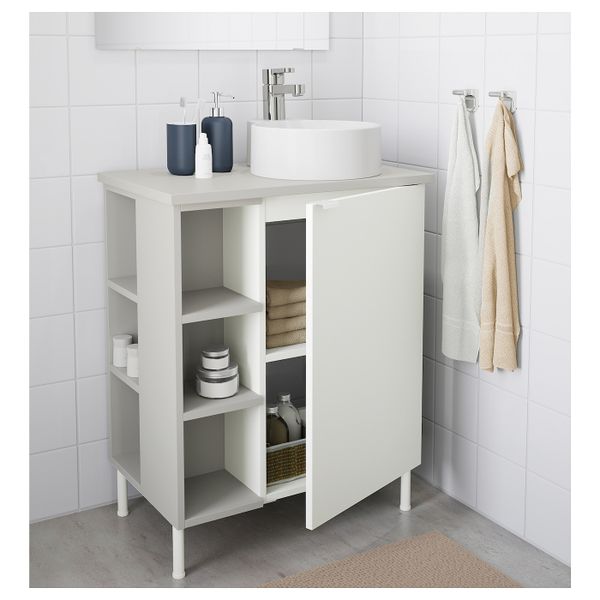 Торцевая секция, серый 19x19x64 см IKEA LILLÅNGEN ЛИЛЛОНГЕН 903.291.87 - схема-чертеж с размерами