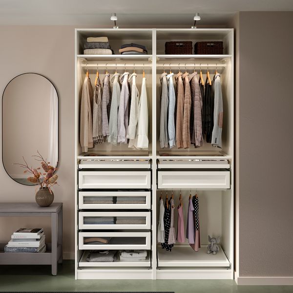 2 каркаса гардеробов, белый 200x58x236 см IKEA PAX ПАКС 098.729.13 - фото 2