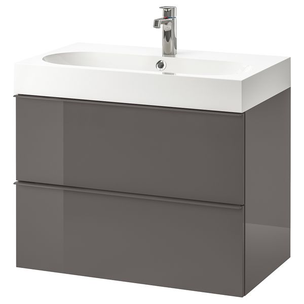 Шкаф для раковины с 2 ящиками, 80x48x68 cm IKEA BRÅVIKEN БРОВИКЕН, GODMORGON ГОДМОРГОН 492.923.80 - фото 2