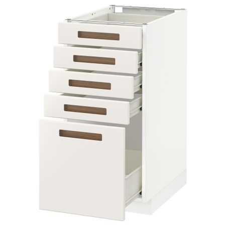 Напольный шкаф с 5 ящиками МЕТОД / ФОРВАРА, белый, Мэрста белый